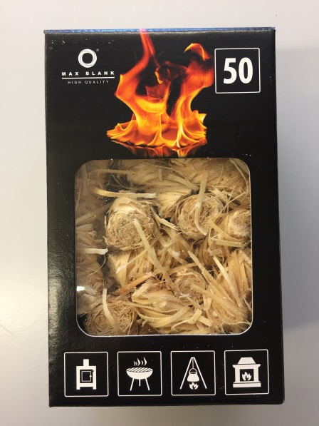 Kaminanzünder Max Blank - 50 Stück Packung Kaminanzünder Max Blank - 50 Stück Packung