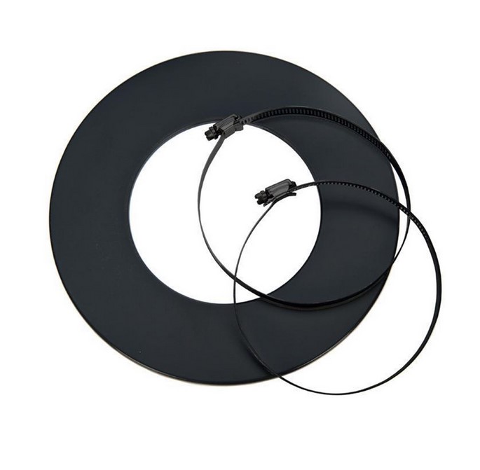 Rosette für Aluflexrohr schwarz DN100