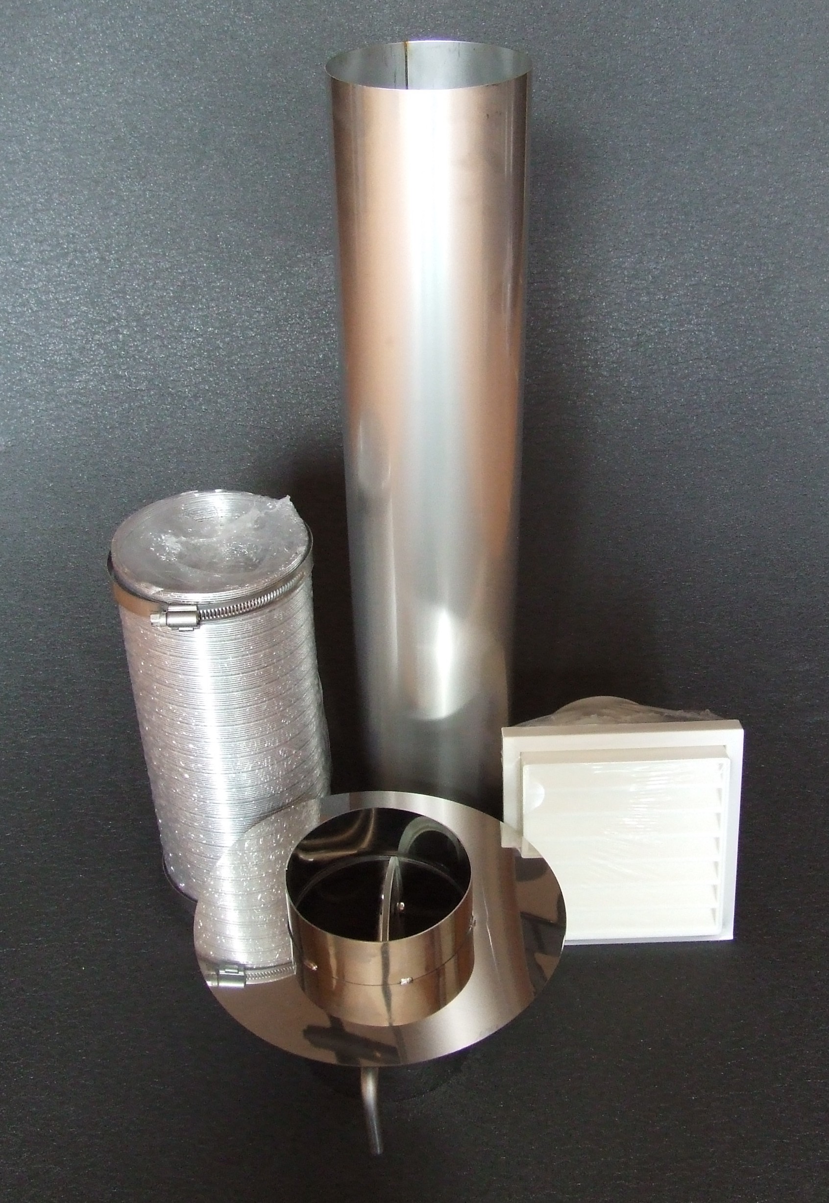 Verbrennungsluftsystem DN100mm Edelstahlklappe