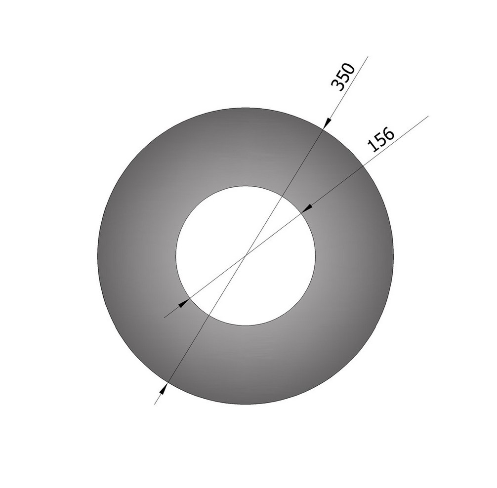 Wandblende 97 mm Rand DN150 gussgrau Wandblende 97 mm Rand DN150 gussgrau