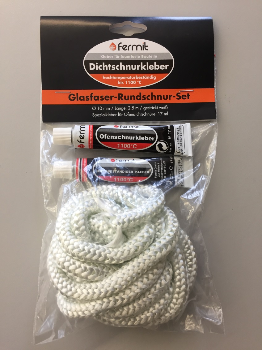 Ofendichtung-Set 10 mm 2,5m mit Kleber für Varde Ovne Ofendichtung-Set 10 mm 2,5m mit Kleber für Varde Ovne