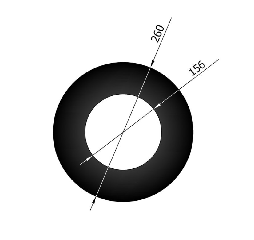 Wandblende 52 mm Rand DN150 schwarz Wandblende 52 mm Rand DN150 schwarz