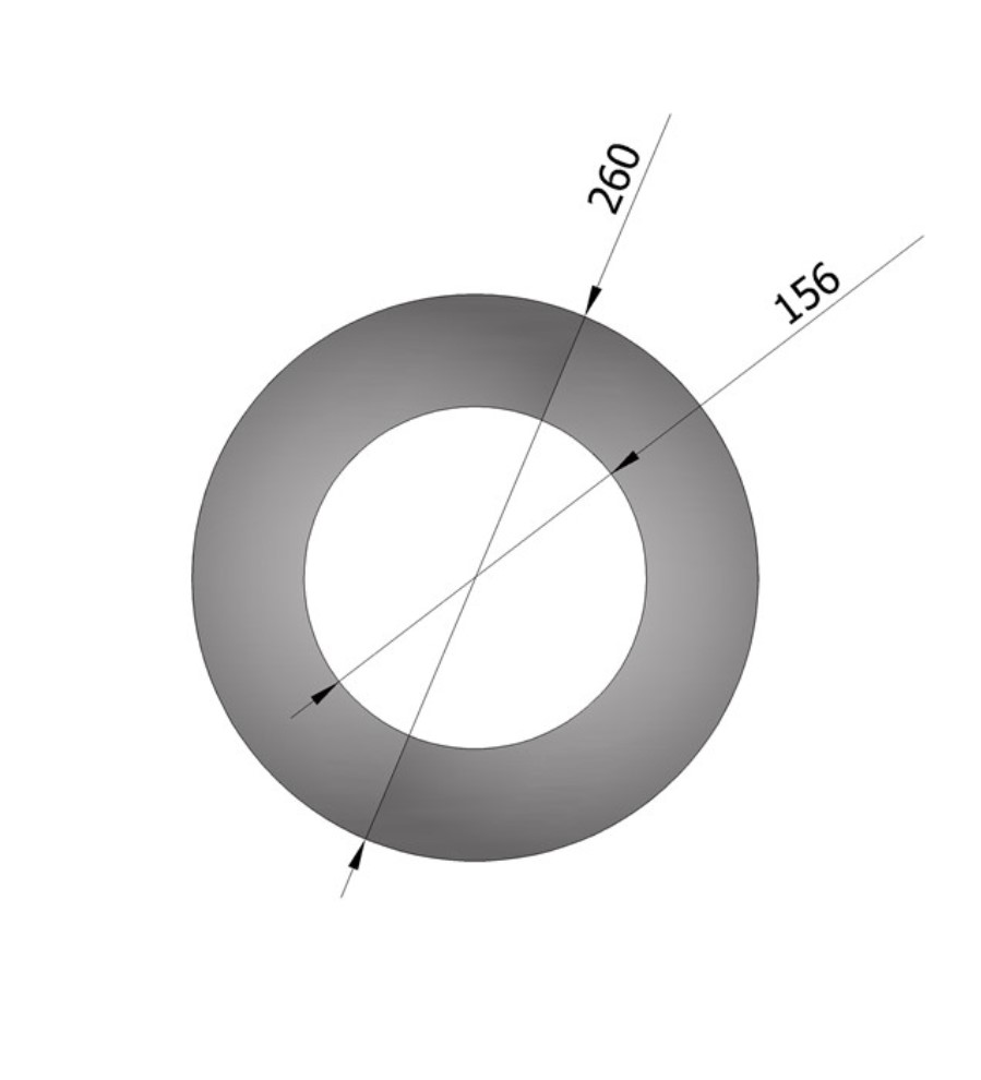 Wandblende 52 mm Rand DN150 gussgrau Wandblende 52 mm Rand DN150 gussgrau
