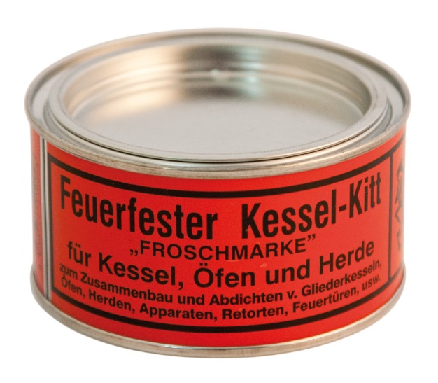 Kesselkitt feuerfest 500g Dose "Froschmarke" Kesselkitt feuerfest 500g Dose "Froschmarke"