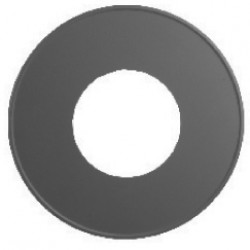 Wandrosette DN150mm, schwarz, 85mm Randbreite